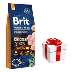 BRIT Premium By Nature Senior S+M 15kg + STAIGMENA ŠUNIUI