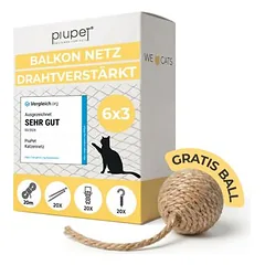 PiuPet® tinklas katėms I sustiprintas viela I tvirtinimo rinkinys įskaitant — 4 nuotrauka