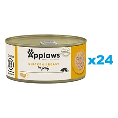 APPLAWS Kitten Chicken Breast drėgnas kačiukų maistas su vištiena drebučiuose 24x70 g