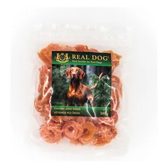 RD-114 REAL DOG SNACKS Minkšti vištienos file žiedai 500g