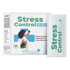 BioVeterinary Stress Control pašaro papildas nervų sistemai ir stresui mažinti, šunims ir katėms N28