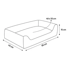 Guolis Stella kampuotas 50x40x15 cm pilkas — 3 nuotrauka