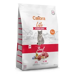CALIBRA Cat Life Sterilised Beef 1,5 kg be grūdis dieta katėms po sterilizacijos ar kastracijos
