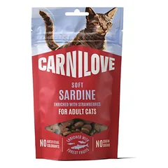 CARNILOVE Soft Snack Sardine enriched with Strawberries NEW skanėstai katėms 50 g