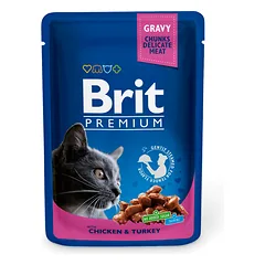 Brit Premium konservai katėms Chicken & Turkey  24vnt. x 100g.