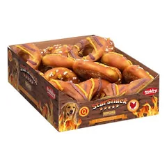 Skanėstas šunims StarSnack Barbecue Chicken Donut Mix L riestainiai su vištiena ir galvijų oda, 10 cm, 15 vnt.