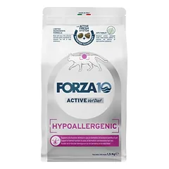 Forza10 Hyppoallergenic Active sausas maistas suaugusiems katėms su žuvimi, 1.5 kg