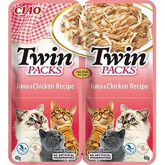 INABA Twin Tunas su vištiena sultinyje katėms 2x40 g
