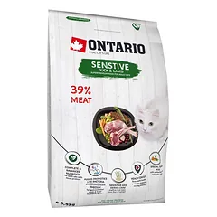 Ontario Cat Sensitive Derma sausas maistas suaugusioms katėms su jautriu virškinimu ir oda, 6.5 kg