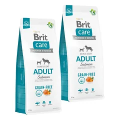BRIT Care Grain-free Adult sausas maistas su lašiša, 2 x 12 kg