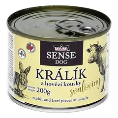 FALCO SENSE DOG triušiams ir su jautiena raumenų skardine 200 g