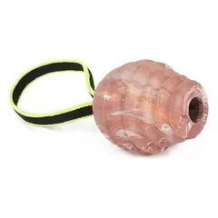 Julius K9 Duoplay Ball Neon - guminis šuns žaislas su neoninės spalvos rankena, 8,5cm — 2 nuotrauka