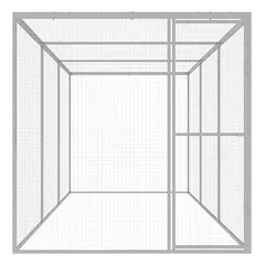 Prolenta Premium narvas katėms Iden, 3 x 1,5 x 2,5 m, sidabrinė, plienas — 4 nuotrauka