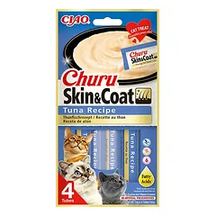Churu Skin & Coat kreminis skanėstas su tunu katėms 12×56 g