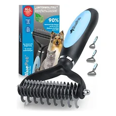 BluePet Hundebürste & Katzenbürste, Unterwollbürste Langhaar Hund & Katze