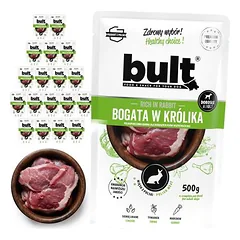 BULT drėgnas maistas šunims, maišeliai 20 x 500 g, Triušiena — 2 nuotrauka