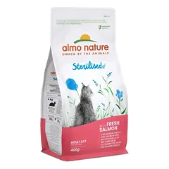 Almo Nature Holistic Functional Sterilized sausas kačių maistas sterilizuotoms katėms su lašiša, 400 g