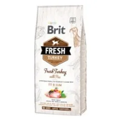 Brit Fresh Turkey with Pea Fit&Slim sausas pašaras šunims, 12 kg parduotuvėje akvanamai.lt