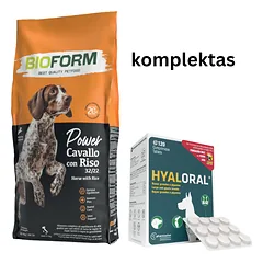 Hyaloral Giant N120 papildai sąnariams +Bio Form CENNAMO sausas pašaras šunims 20kg