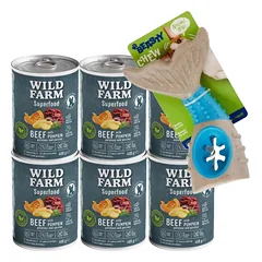 Wild Farm Superfood Beef 6x400 g pašaro šunims be grūdų