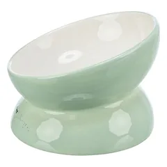 TRIXIE Dubenėlis, pakeltas, keramika, 0.15 l/13 cm, šalavijo/baltas (pak.4)