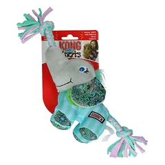 KONG Knots Carnival Elephant S/M patvarus pliušinis žaislas šunims su virvėmis