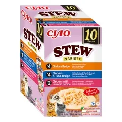 Ciao Stew troškinys su vištiena, tunu ir lašiša skanėstas katėms, 10x40 g — 2 nuotrauka