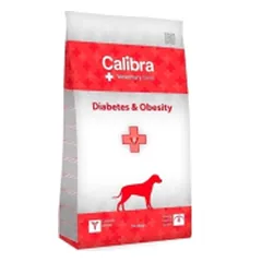 Calibra Veterinary Diets Dog Diabetes & Obesity sausas maistas šunims, cukraus apykaitai reguliuoti, antsvoriui mažinti, 2 kg