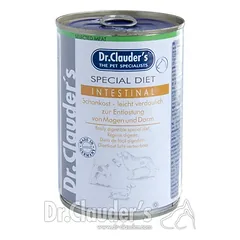 DR. CLAUDER’S SPECIAL DIET INTESTINAL, specializuoti konservai skrandžio ir žarnyno problemų turintiems šunims 400g