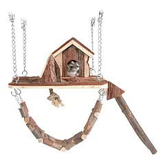 Trixie Natural Living Janne žaidimų aikštelė graužikams, iš medžio ir metalo, 26×22 cm