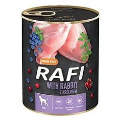 RAFI Maistas su triušiena, mėlynėmis ir spanguolėmis 800g
