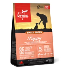 Orijen Small Breed Puppy begrūdis, sausas maistas mažų veislių šuniukams, 4,5 kg