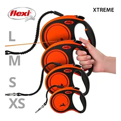 flexi Xtreme juostinis pavadėlis, oranžinis, 8 m, <55 kg, Dideliems 26–45 kg — 5 nuotrauka