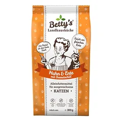 Betty's Landhausküche vištiena su antiena, sausas maistas katėms, vištiena antiena sausas 1 x 300g — 2 nuotrauka