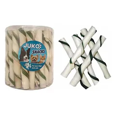 Skanėstai šunims JUKO Snacks white tube with mint pagaliukai su mėta, 35 vnt.