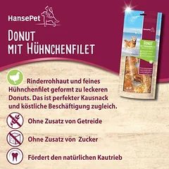 Hansepet Cookies Donut 2 vnt. su vištiena, skanėstai šunims — 4 nuotrauka
