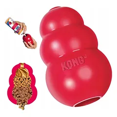 KONG Classic L 10cm edukacinis žaislas šunims skanėstams, 13-30 kg