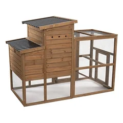 TIAKI medinė vištidė Ranch (galima papildomai išplėsti), Vištidė: L 156 x B 79,5 x H 116,3 cm (2 pakuotės*) — 3 nuotrauka