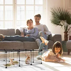 Aptvaras mažiems gyvūnams Relaxdays, 28 panelės, 2 lygiai, 145 × 72 × 110 cm — 3 nuotrauka