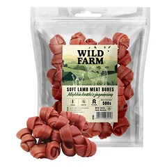 WILD FARM Minkšti ėrienos kubeliai 500g skanėstai šunims