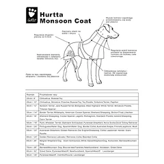 Hurtta Monsoon Coat Eco Hip - perdirbta lietaus striukė šunims, Rose / 30 — 2 nuotrauka