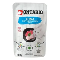 Ontario konservai katėms su tunu sultinyje, 80 g