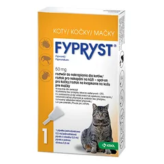FYPRYST 50 mg užlašinamasis tirpalas katėms 1 pip