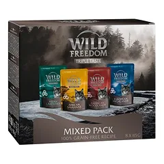 Wild Freedom Triple Taste Pouches drėgnas maistas katėms 8 x 85 g — 5 nuotrauka