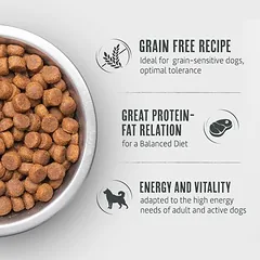 Briantos Adult su lašiša ir bulvėmis – begrūdė receptūra, sausas maistas šunims, < 1,4 kg — 4 nuotrauka