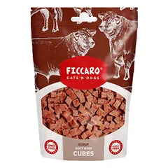 Ficcaro minkšti jautienos kubeliai skanėstai šunims ir katėms