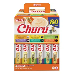 INABA Cat Churu Chicken Recipe 80x14g mišri kreminiai skanėstai su vištiena katėms