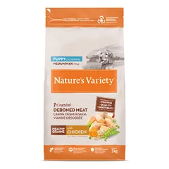 Nature's Variety Healthy Grain Med/Maxi Puppy sausas maistas vidutinių ir didelių veislių šuniukams su vištiena, 3 kg