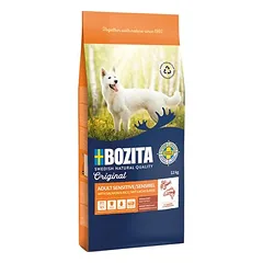 Bozita Original Adult Sensitive odai ir kailiui su lašiša ir ryžiais – be kviečių, sausas maistas šunims, > 10 kg — 4 nuotrauka