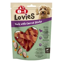 8in1 Lovies antienos ir morkų lazdelės skanėstai mažų veislių šunims, 80 g